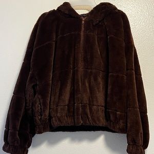 Faded rose,chocolate brown, zip up